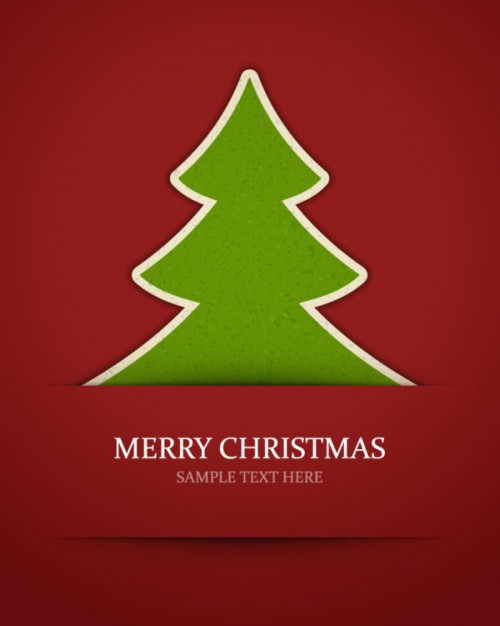 Christmas sticker Christmas tree pine in green solid over red background about Tree Victoria Beckham